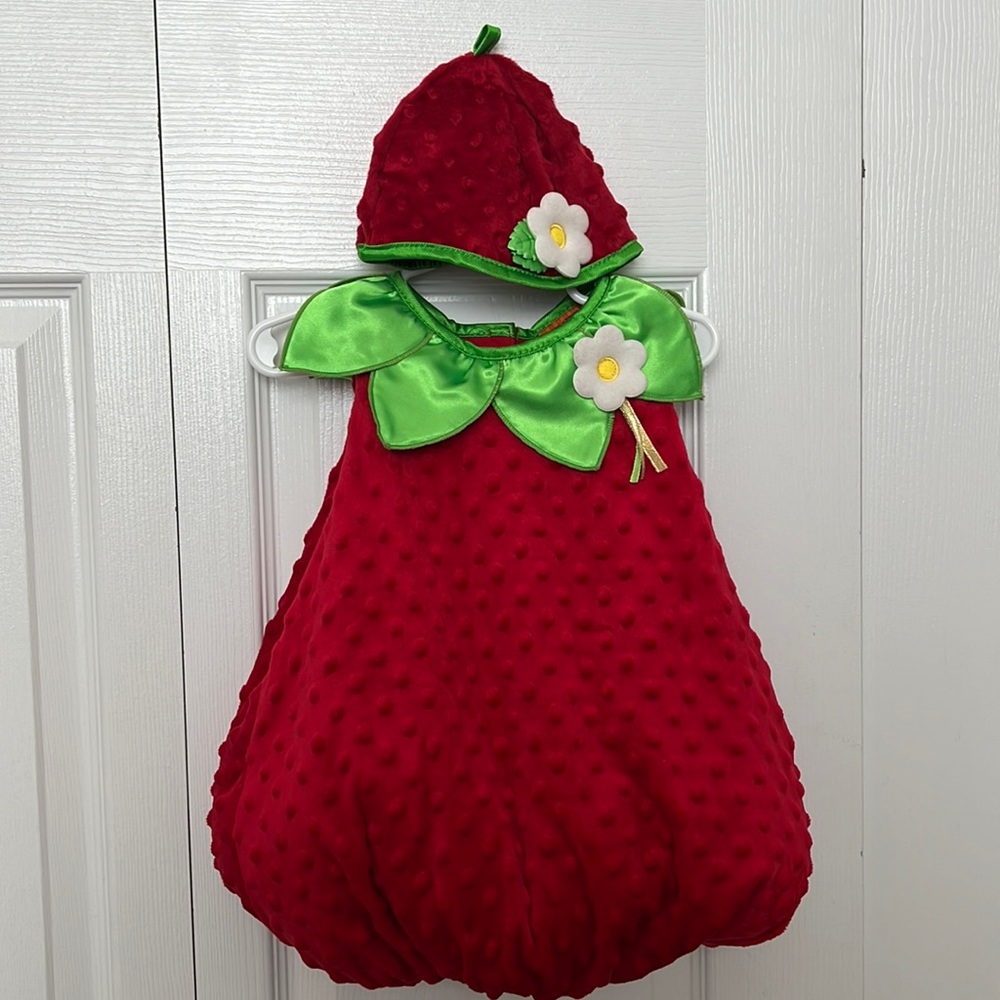Súper Cute Strawberry Custome for Baby Girl! Almost New!